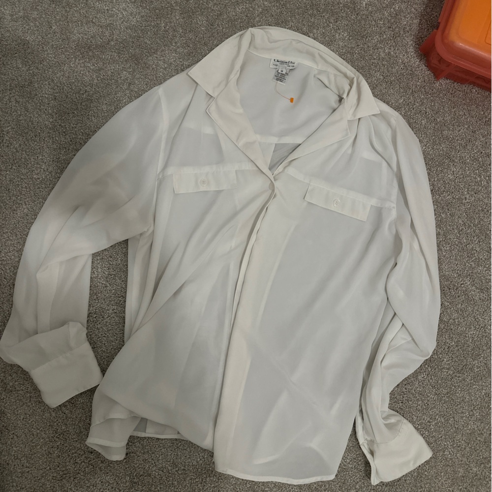 Dior Cream Vintage Blouse